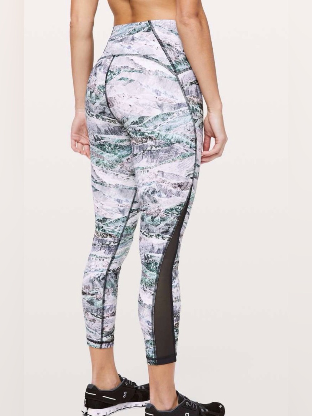 lululemon athletica Pink & Green Marble-Print High-Rise Leggings